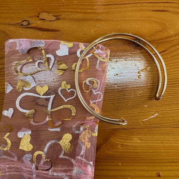 Accessories - Delicate Gold Tone Open Bangle Arm Bracelet